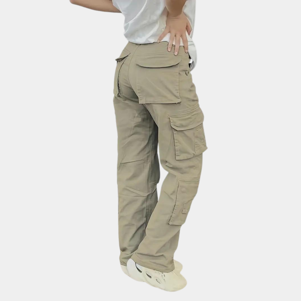 High-Waist dames cargobroek