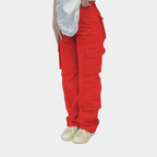 High-Waist dames cargobroek
