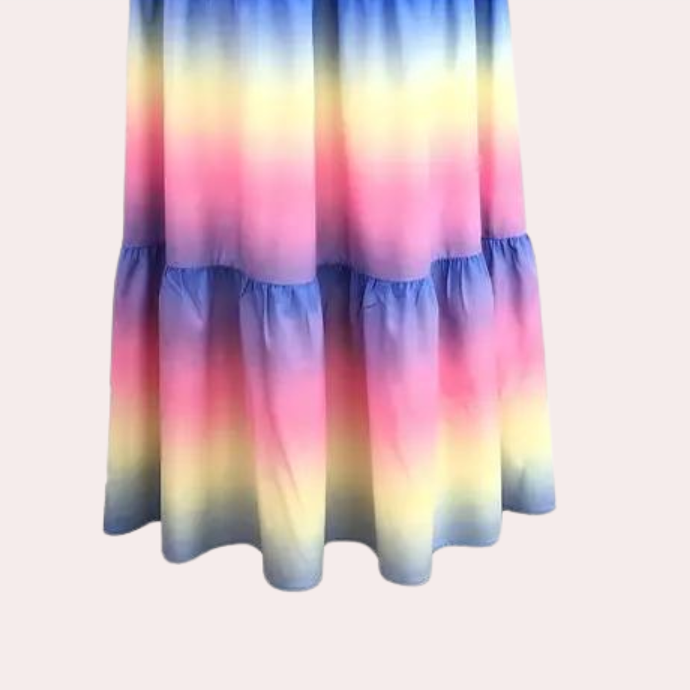 Off-Shoulder gelaagde zomerjurk