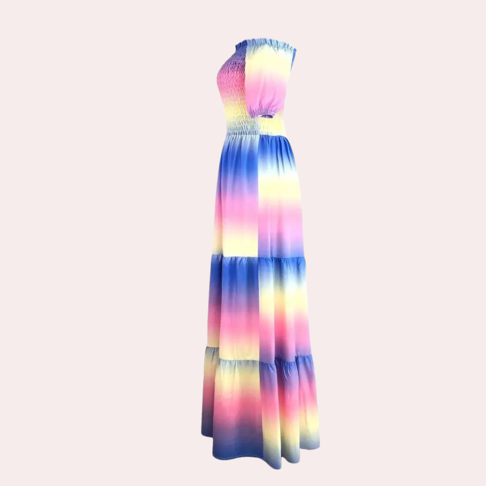 Off-Shoulder gelaagde zomerjurk