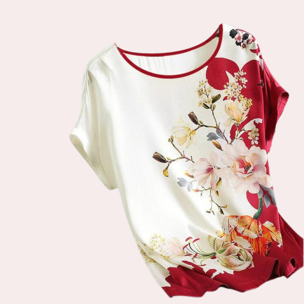 Zomers dames T-shirt met bloemenprint