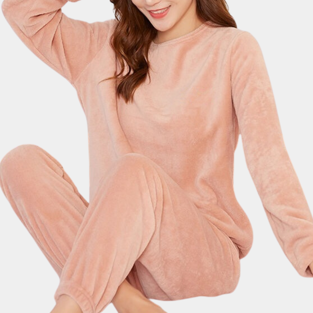 Warme fleece damespyjama