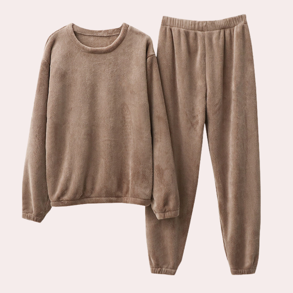 Warme fleece damespyjama