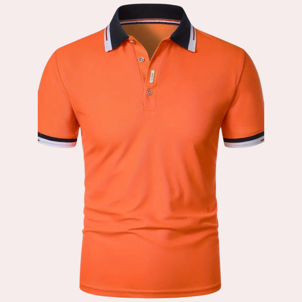 Stijlvol oranje heren polo