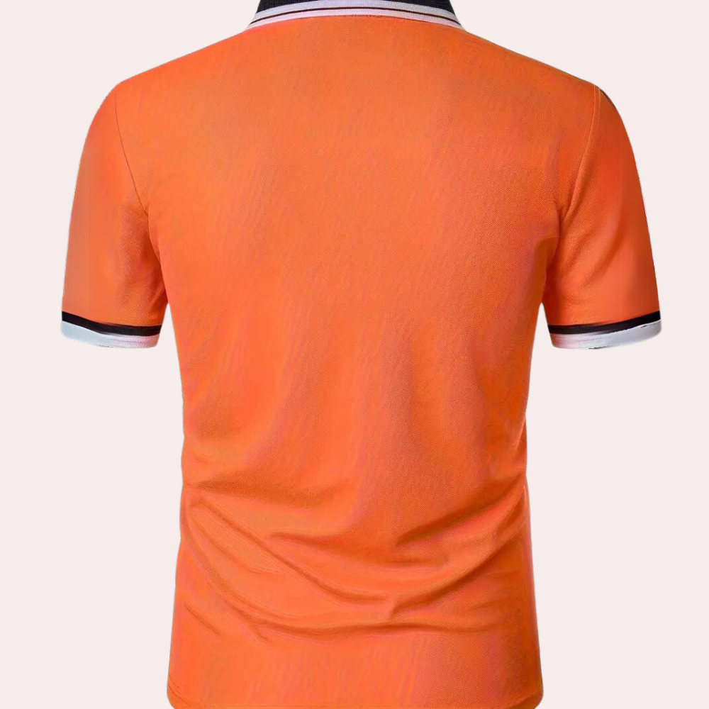 Stijlvol oranje heren polo