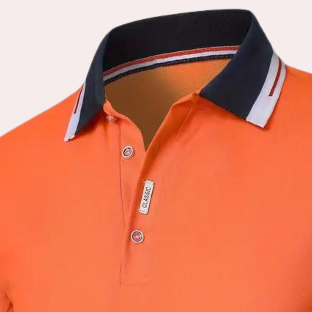 Stijlvol oranje heren polo