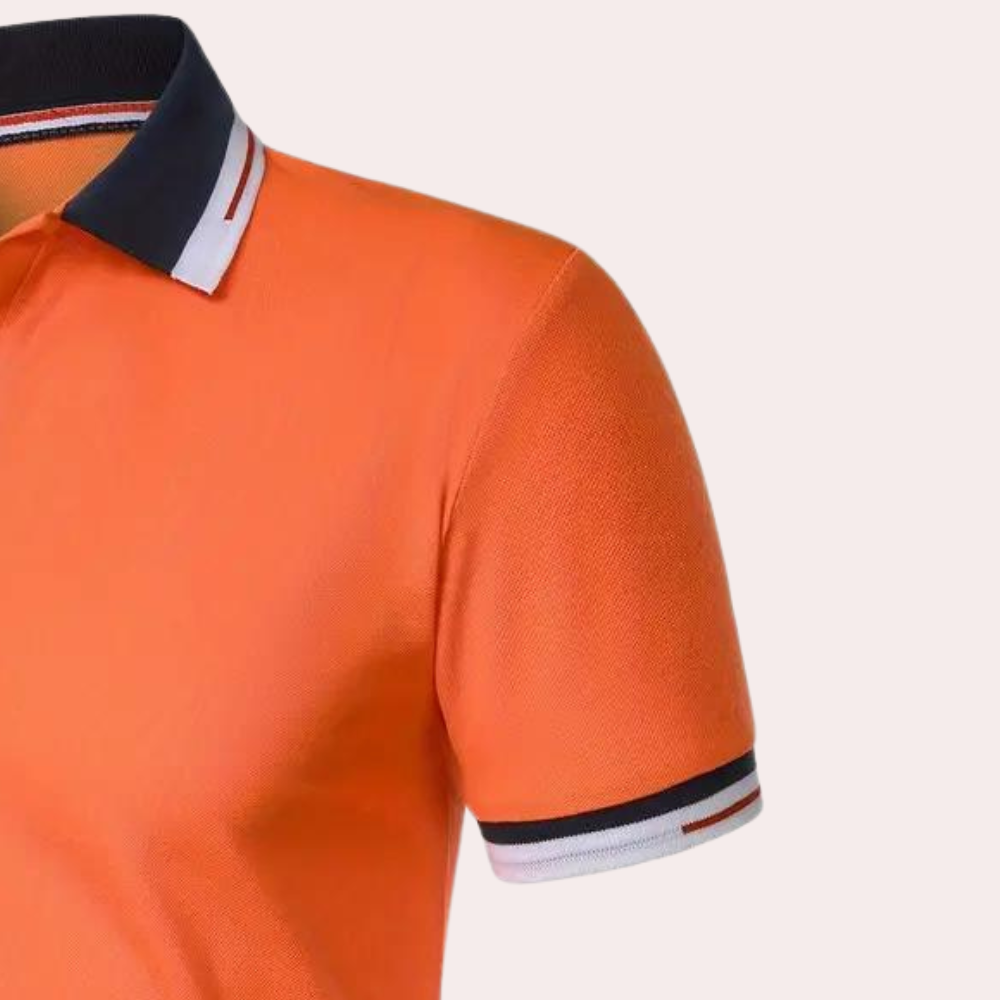 Stijlvol oranje heren polo