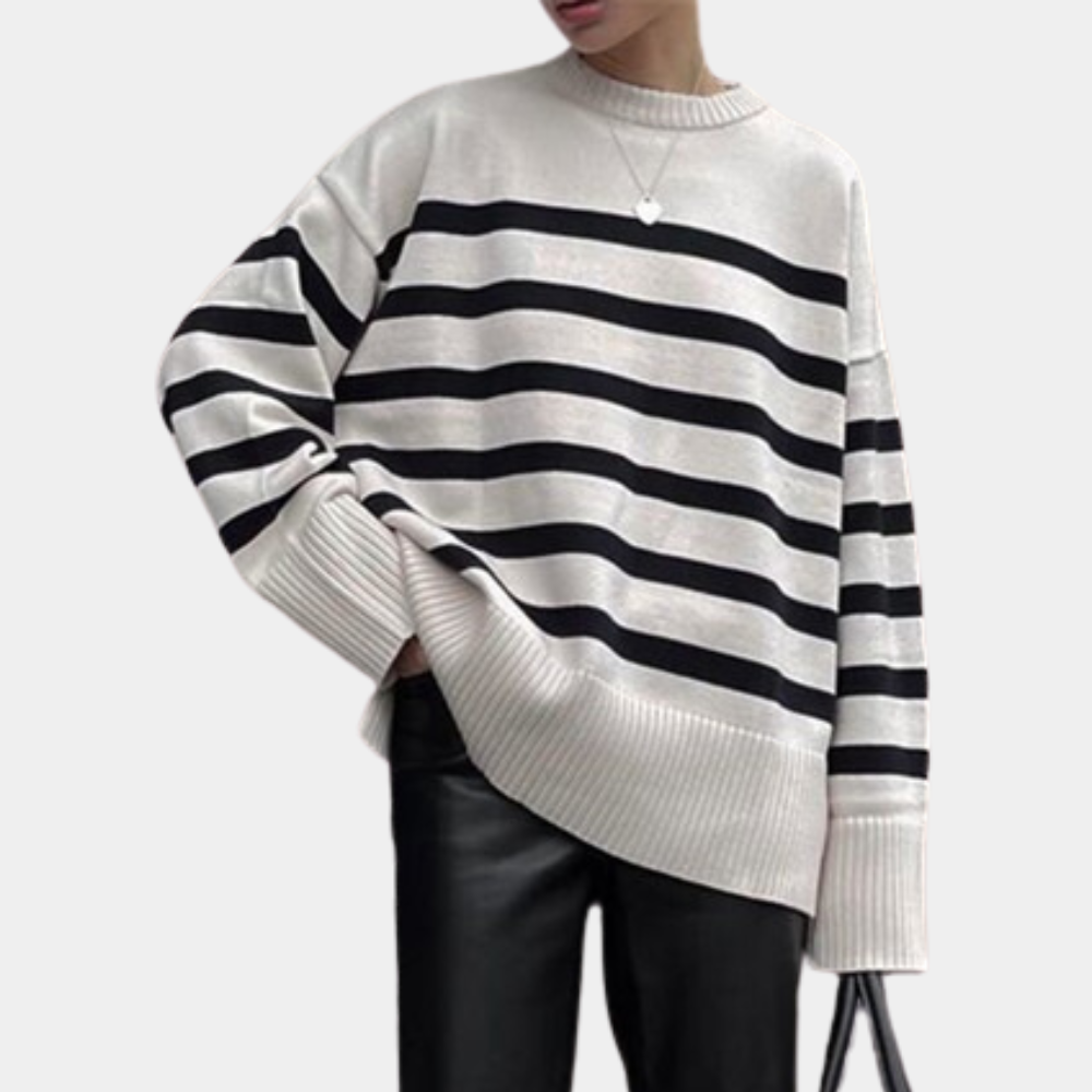 Oversized gestreepte dames sweater