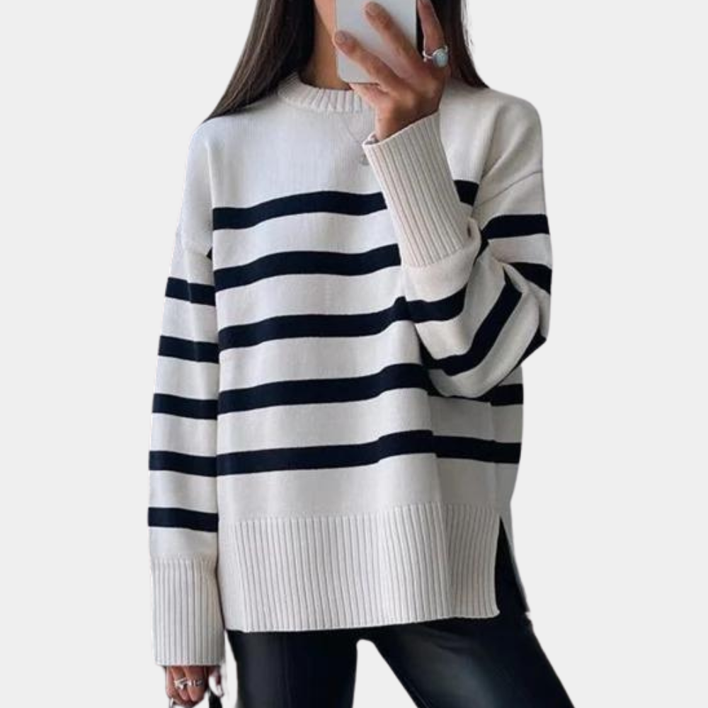 Oversized gestreepte dames sweater