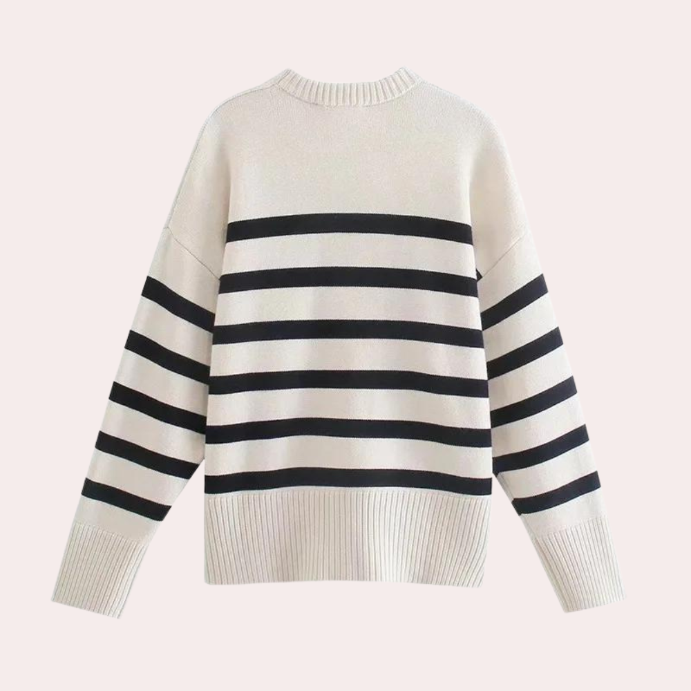 Oversized gestreepte dames sweater