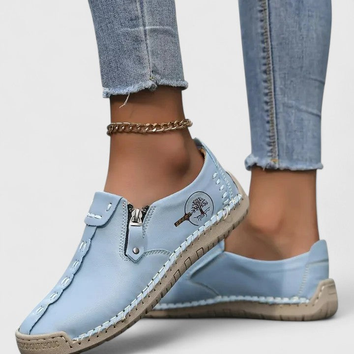 Damesschoenen met brede teenruimte en dunne zolen