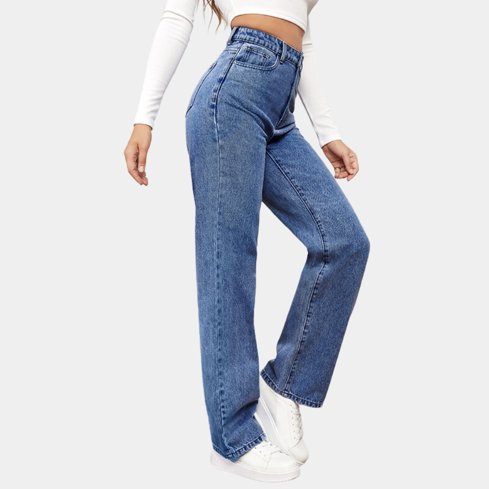 High waist baggy dames jeans