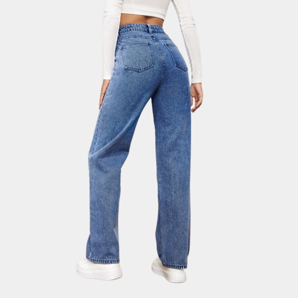 High waist baggy dames jeans