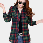 Modieuze blouse met karo-patroon