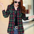 Modieuze blouse met karo-patroon