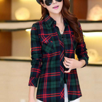 Modieuze blouse met karo-patroon