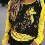 Dames sweatshirt met vossenprint