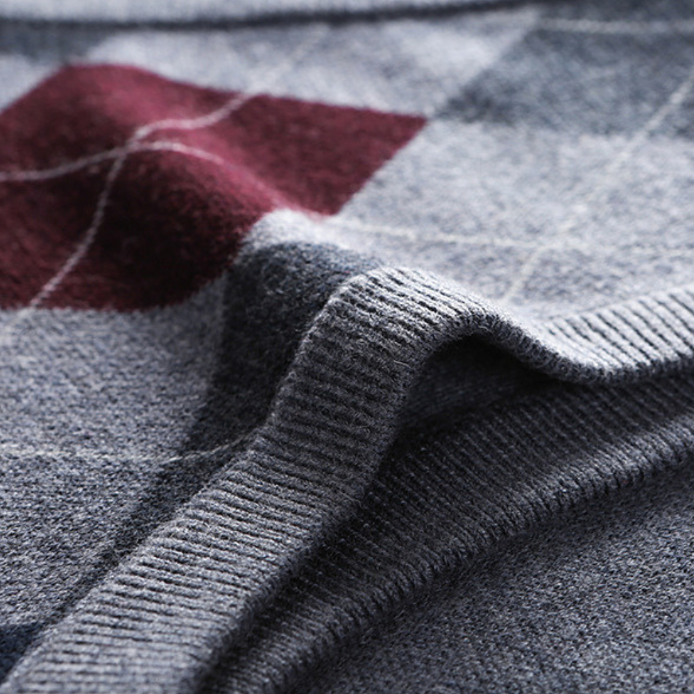 Heren spencer met stijlvol argyle-patroon