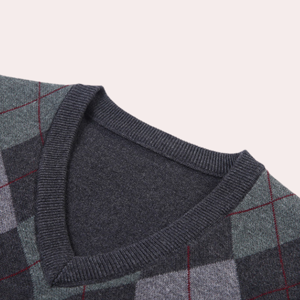 Heren spencer met stijlvol argyle-patroon