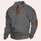 Warme casual herentrui met knoopsluiting Dany