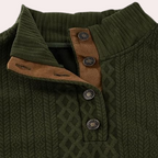 Warme casual herentrui met knoopsluiting Dany