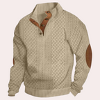 Warme casual herentrui met knoopsluiting Dany