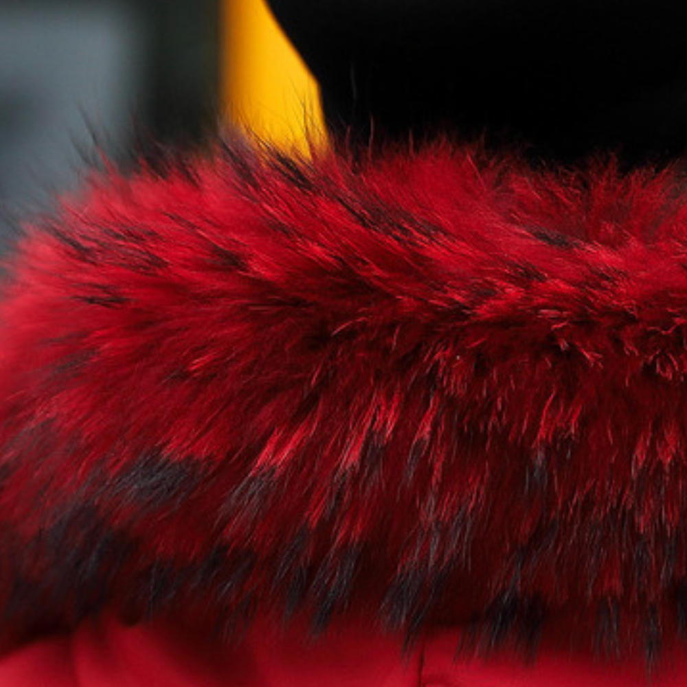 Warme dames pufferjas met capuchon
