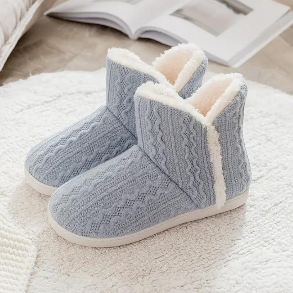 Warme en zachte gebreide pantoffels voor dames