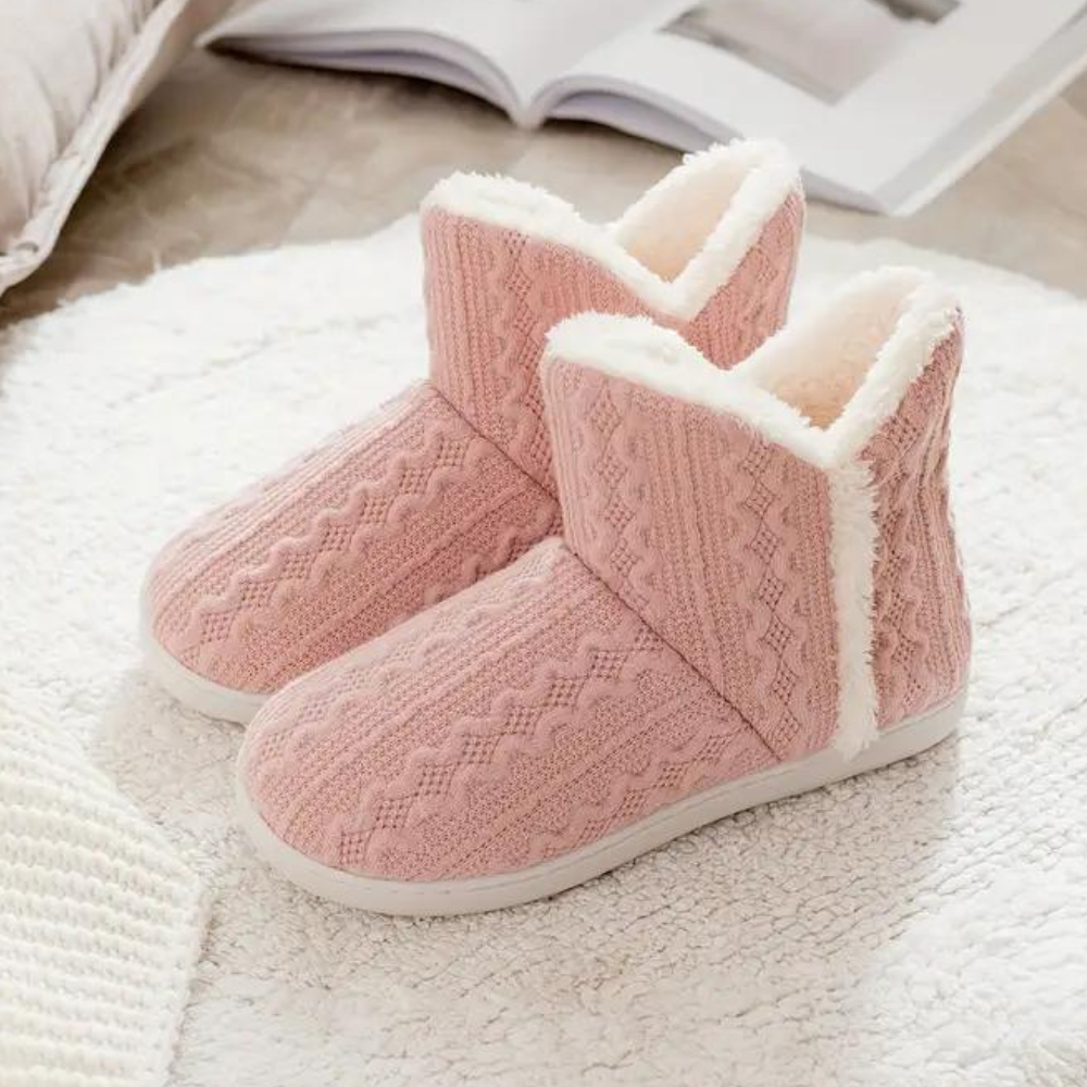 Warme en zachte gebreide pantoffels voor dames