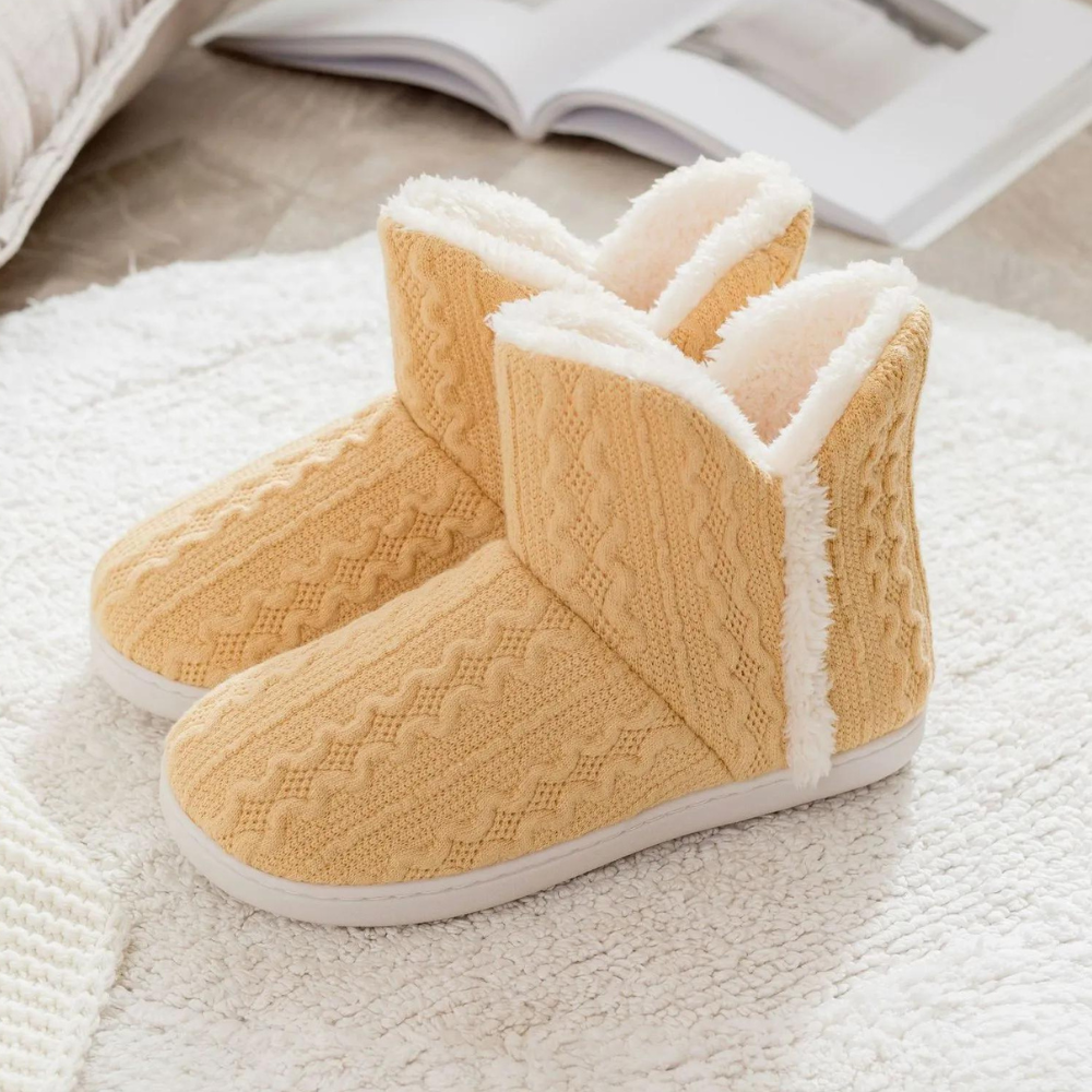 Warme en zachte gebreide pantoffels voor dames