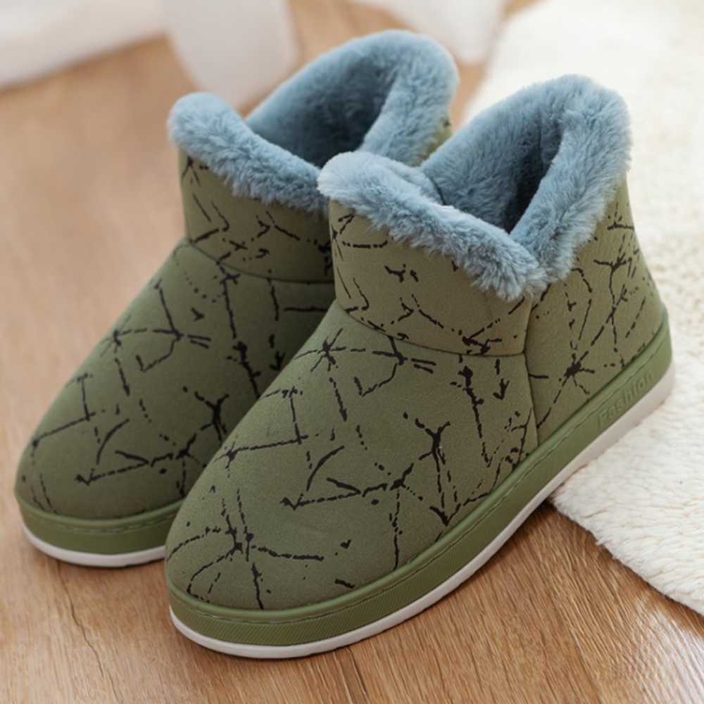 Warme damespantoffels voor de winter