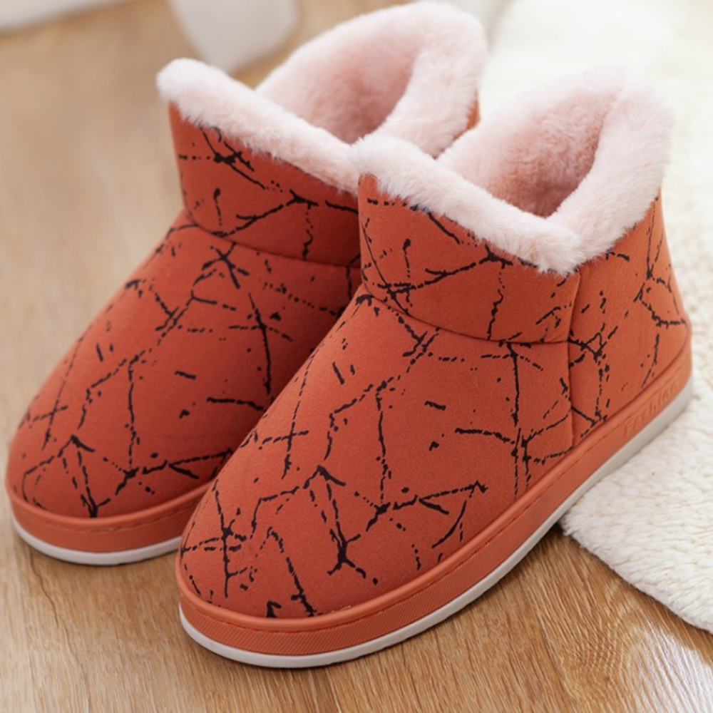 Warme damespantoffels voor de winter