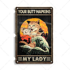 Vintage cat | metalen poster – materiaal: Tin — afbeelding 20