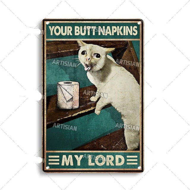 Vintage cat | metalen poster – materiaal: Tin — afbeelding 21
