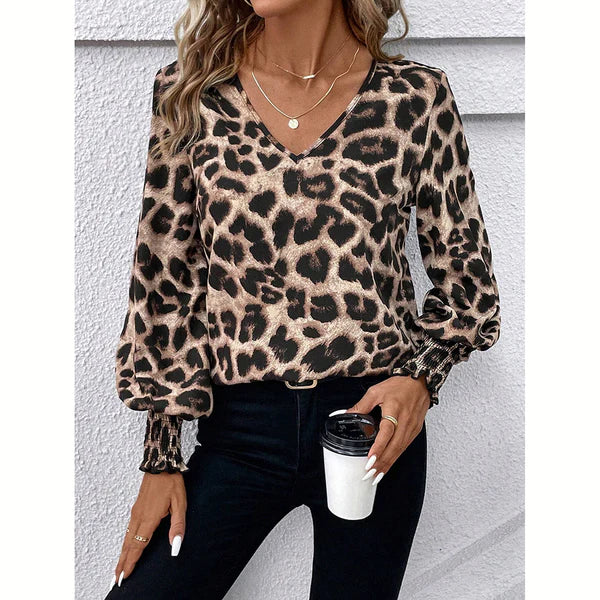 Damesblouse met luipaardprint