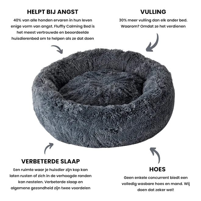 Fluffy calming bed