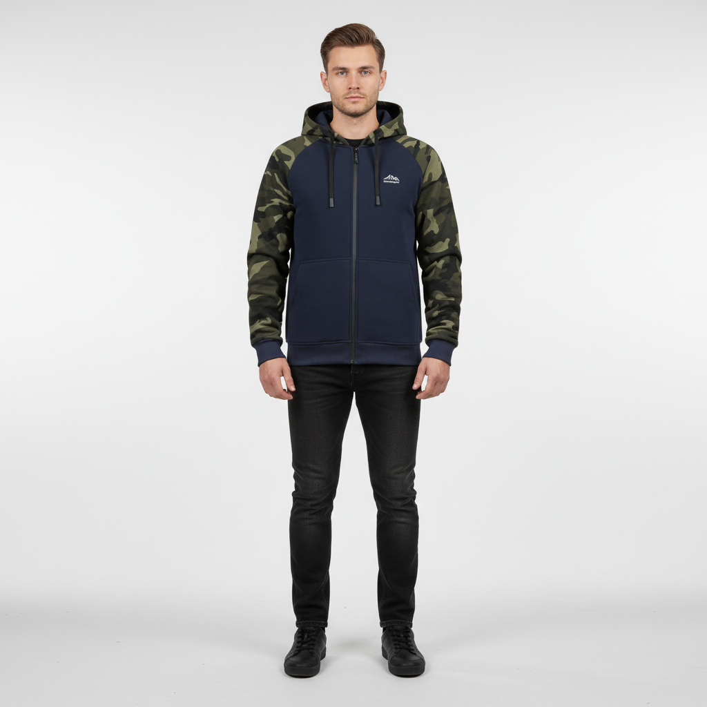 Camo fleecejack voor heren