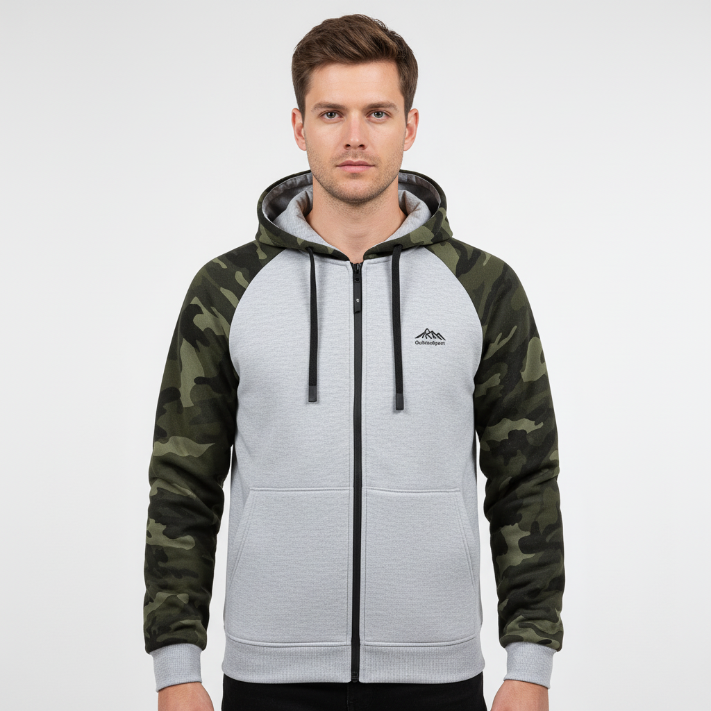 Camo fleecejack voor heren