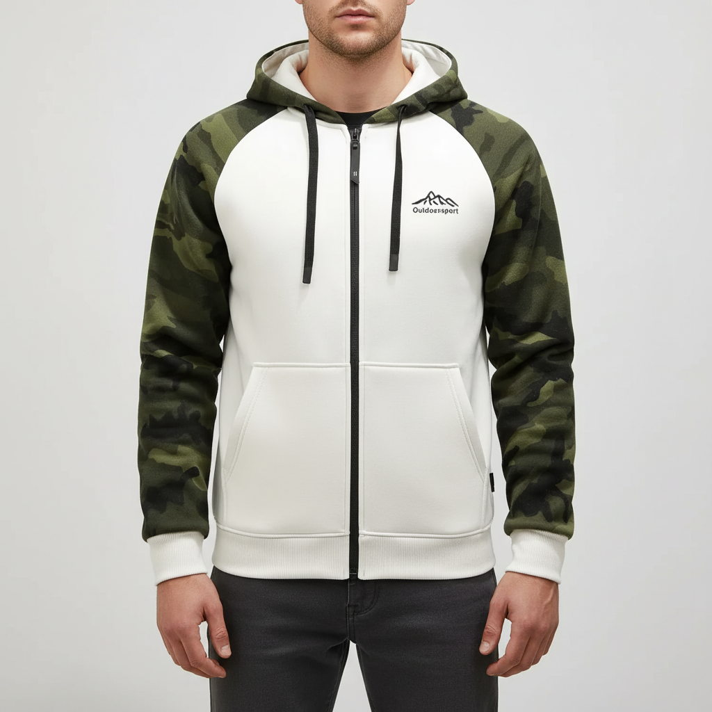 Camo fleecejack voor heren