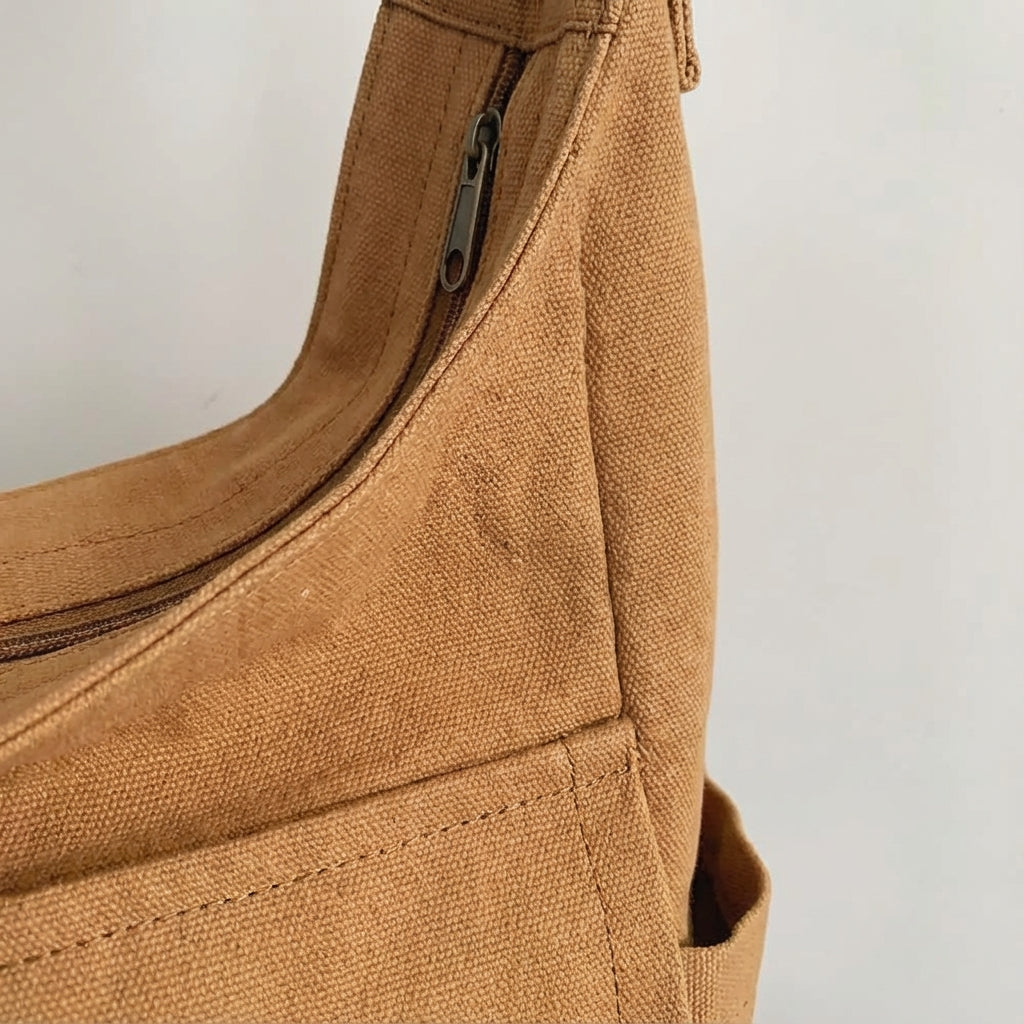 Canvas crossbody messenger tas