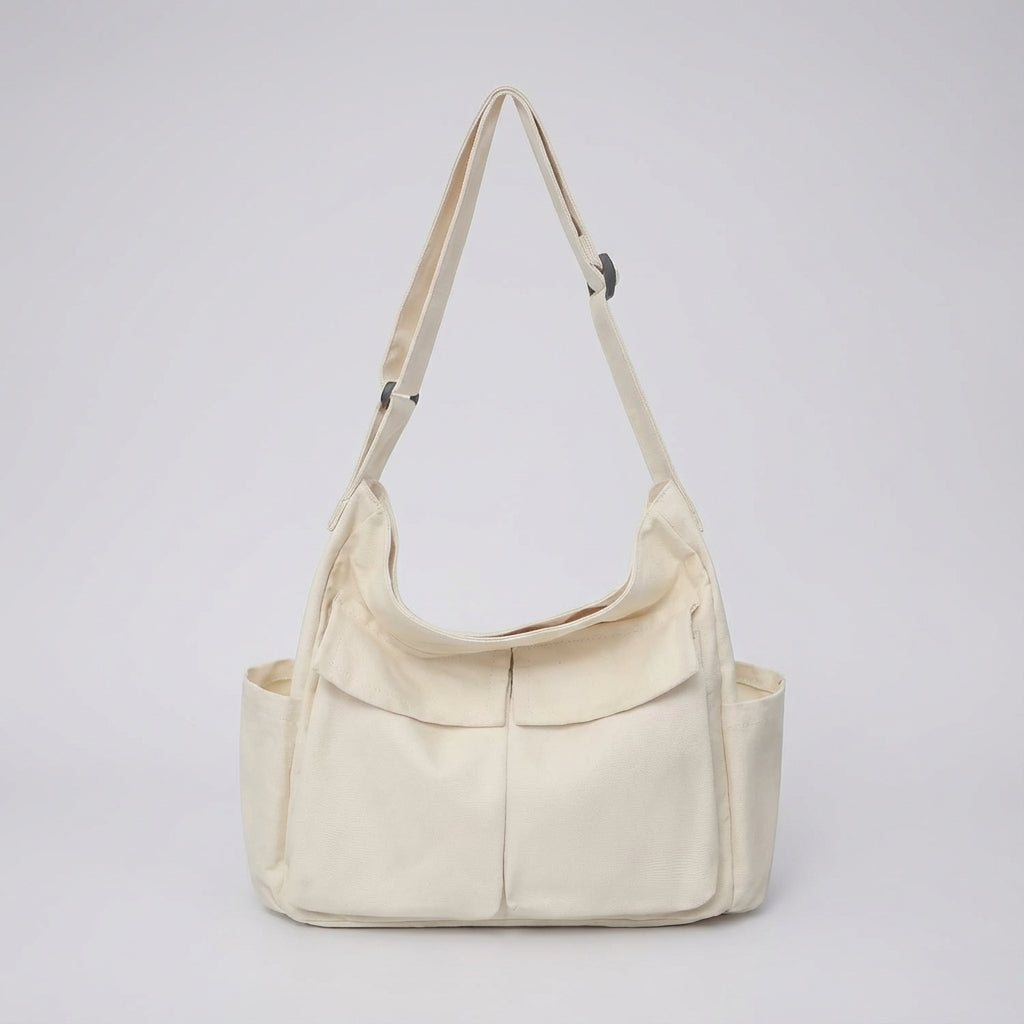 Canvas crossbody messenger tas