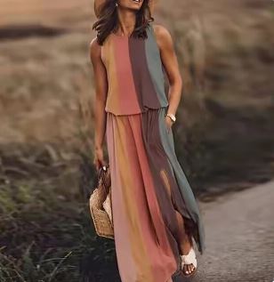 Zomerse maxi-jurk met unieke snit — afbeelding 13