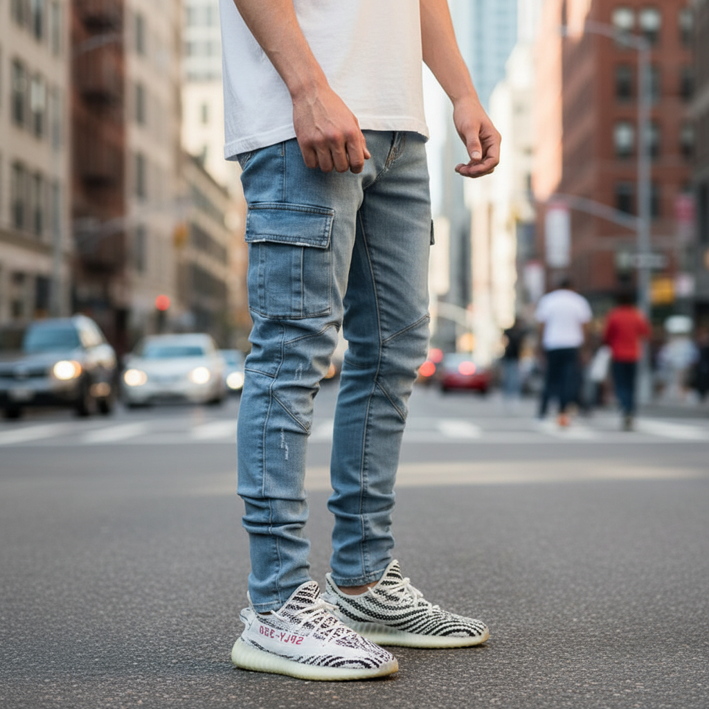Cargo-Jeans met zakken