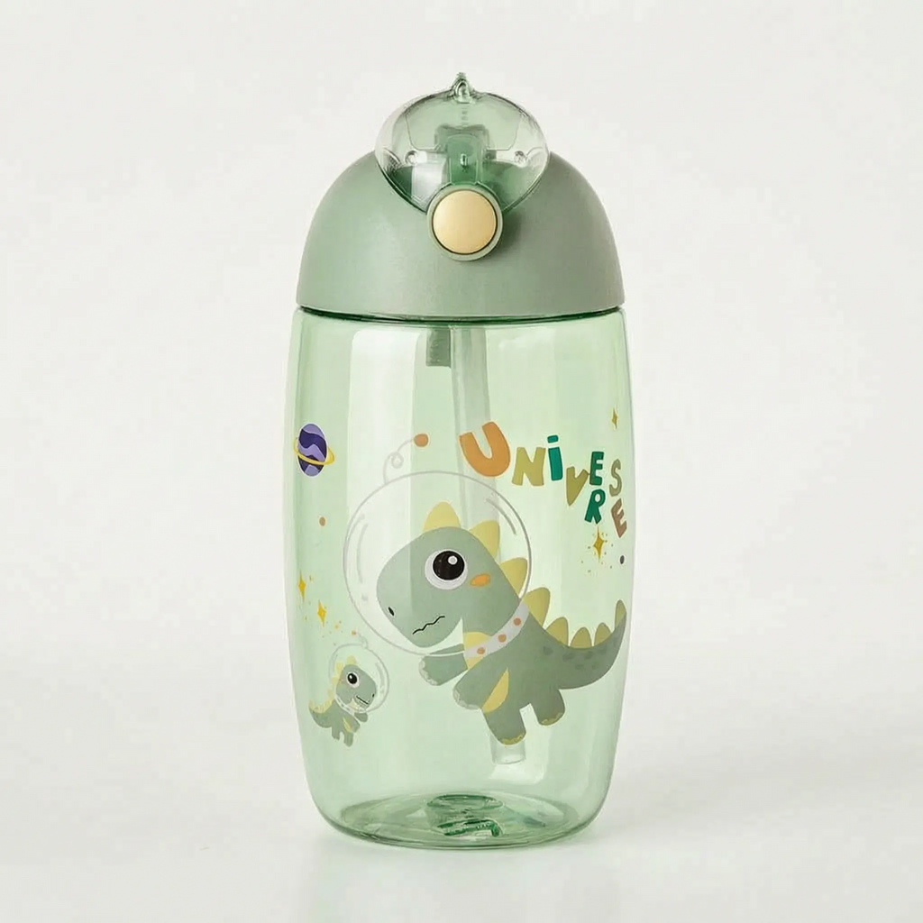 Kinderwaterfles met cartoondinosaurus