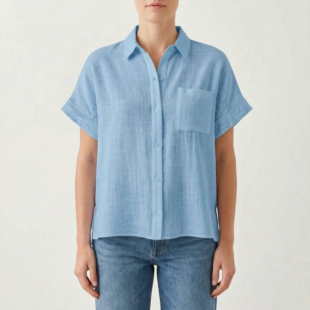 Casual button-down overhemd