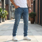 Casual herenjeans met used-look