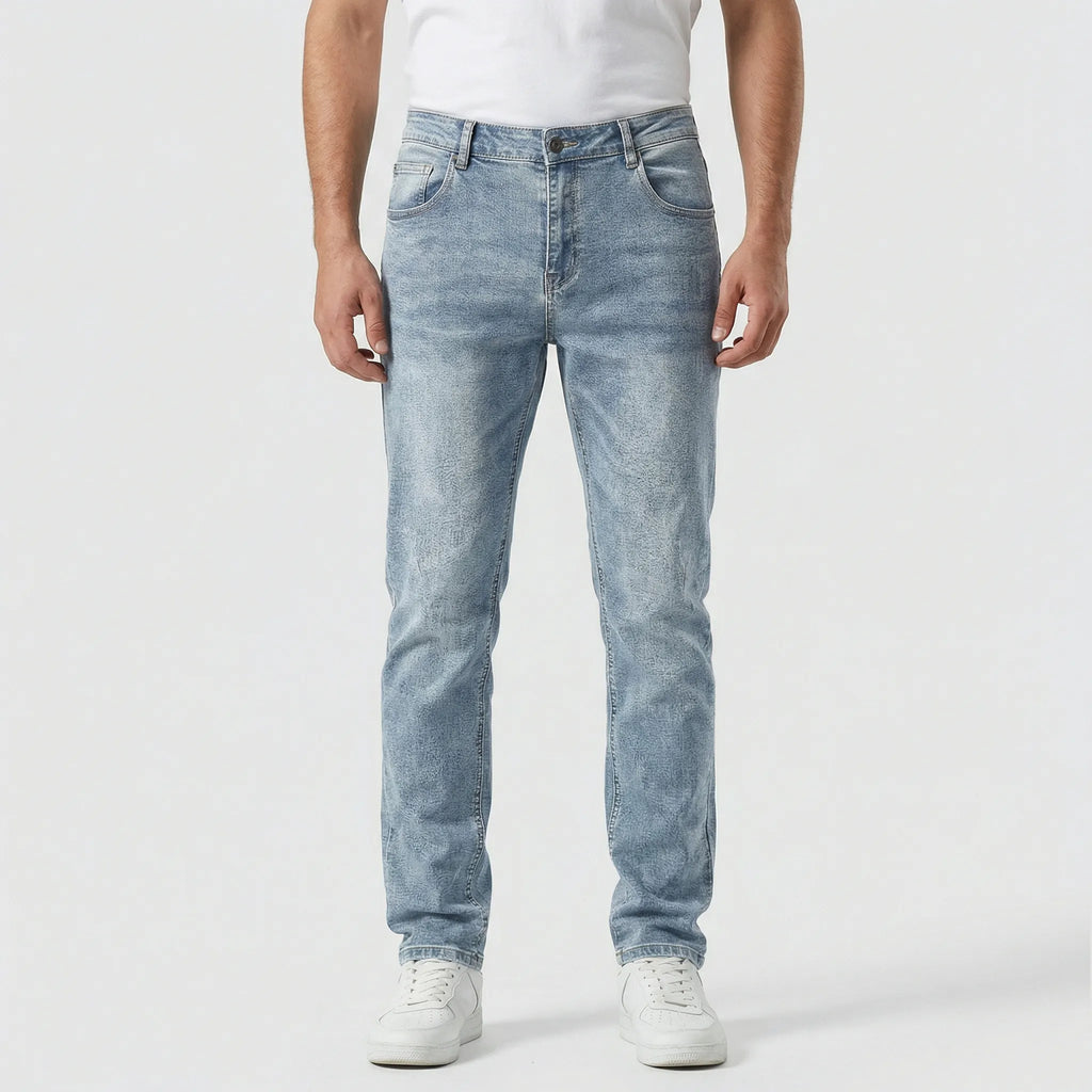 Casual herenjeans met used-look