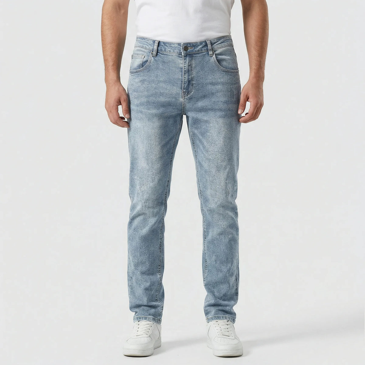 Casual herenjeans met used-look