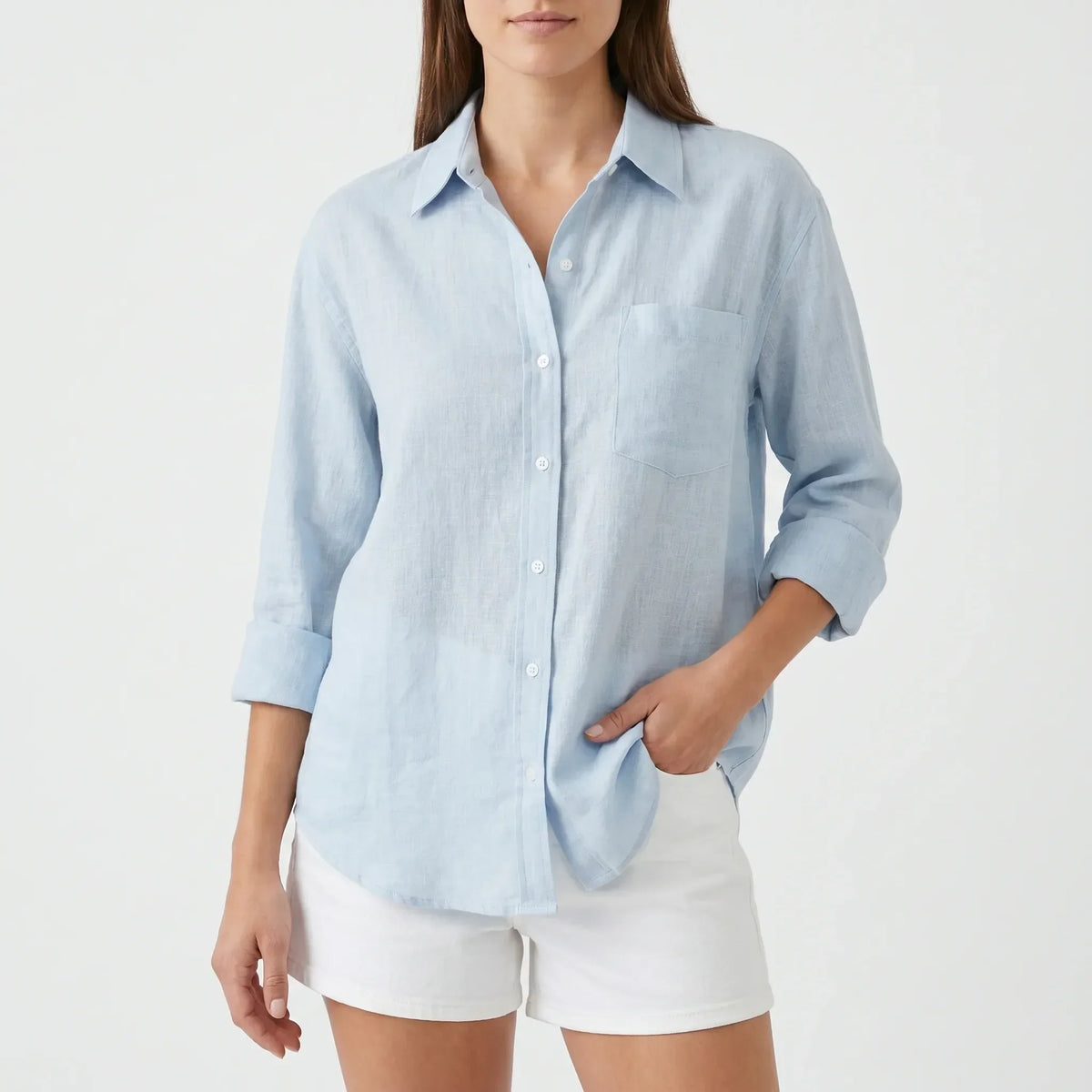 Casual blouse met lange mouwen