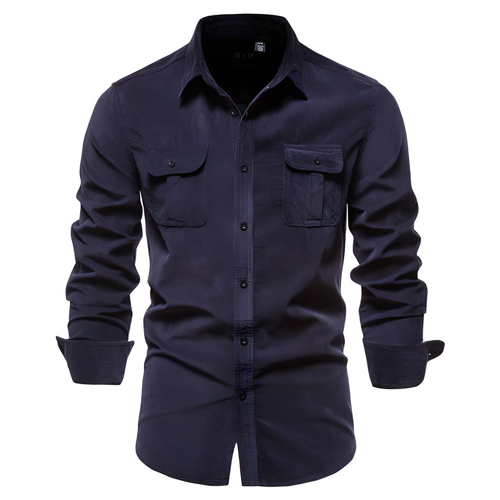 Casual herenshirt met een relaxte pasvorm